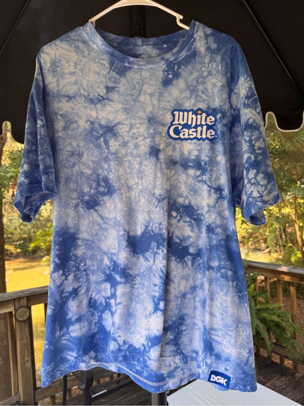 DGK Blue Tie-Dye White Castle Logo Tee